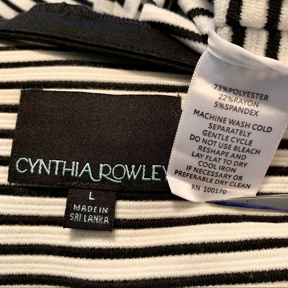 Black and White Striped Jacket/Blazer Size Large - Picture 6 of 8